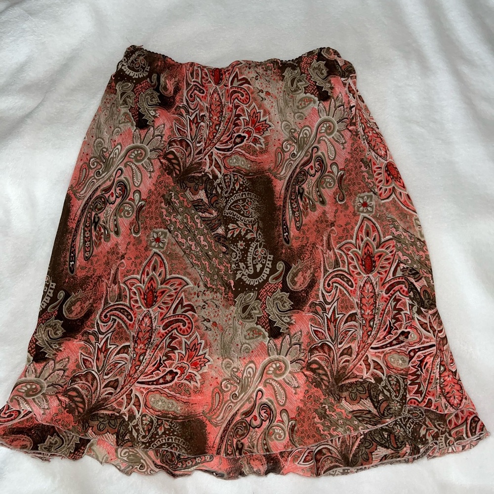 notations brown and pink skirt size large